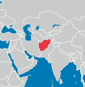 アフガニスタンの地図